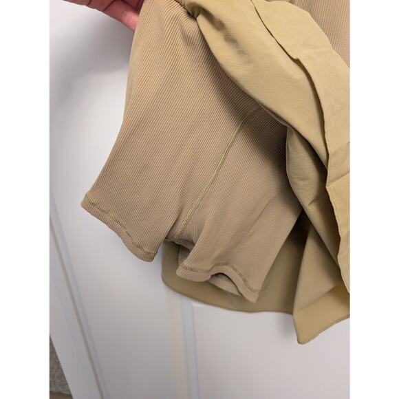 Offline By Aerie‎ Ribbed Cut Out Skort Tennis Dress Chartreuse Built-In Shorts - Picture 5 of 9